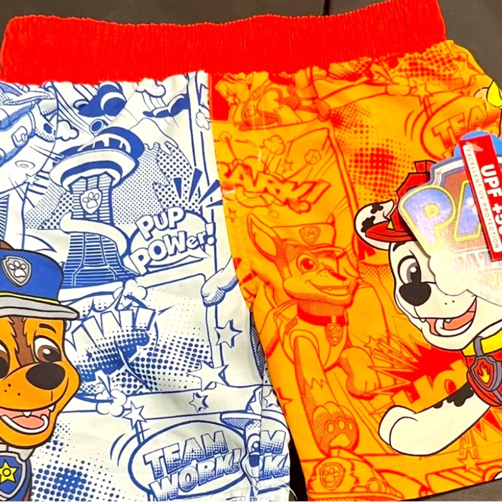 Paw patrol swim trunks size 4T new with tags